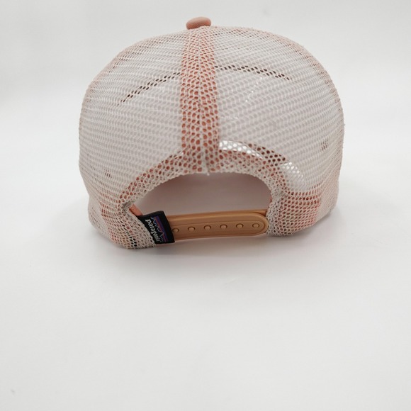 Patagonia Hat Cap Snap Back Pink Trucker Mesh Embroidered Patch NetPlus Mens - Picture 8 of 14